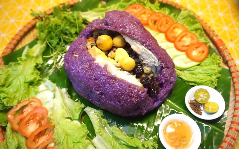 Gà bó xôi lá cđộ ẩm nóng xí muội