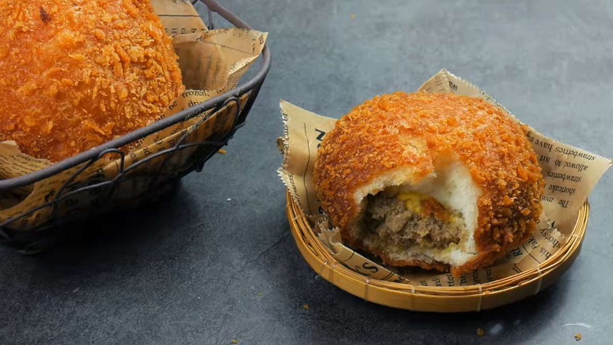 Bánh bao pate chiên