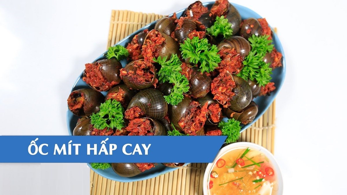 Ốc mít hấp cay