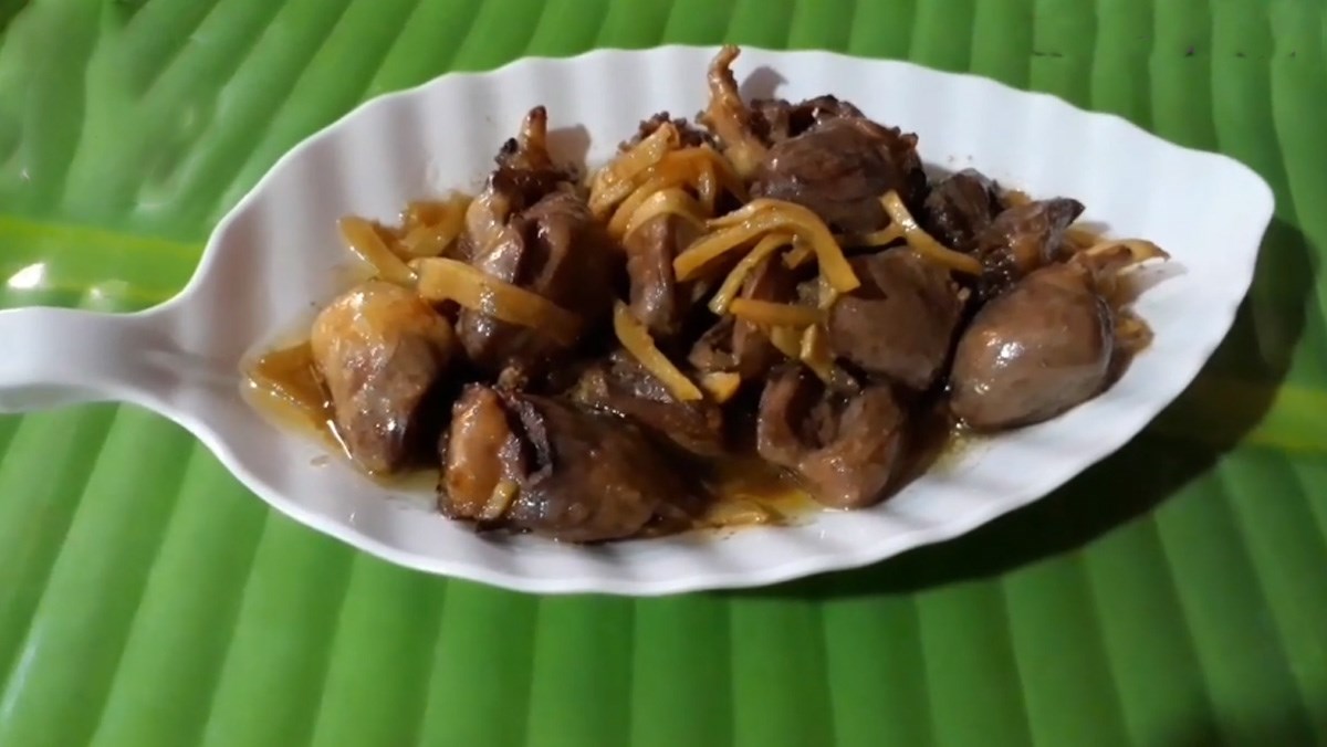 Tim gà kho gừng