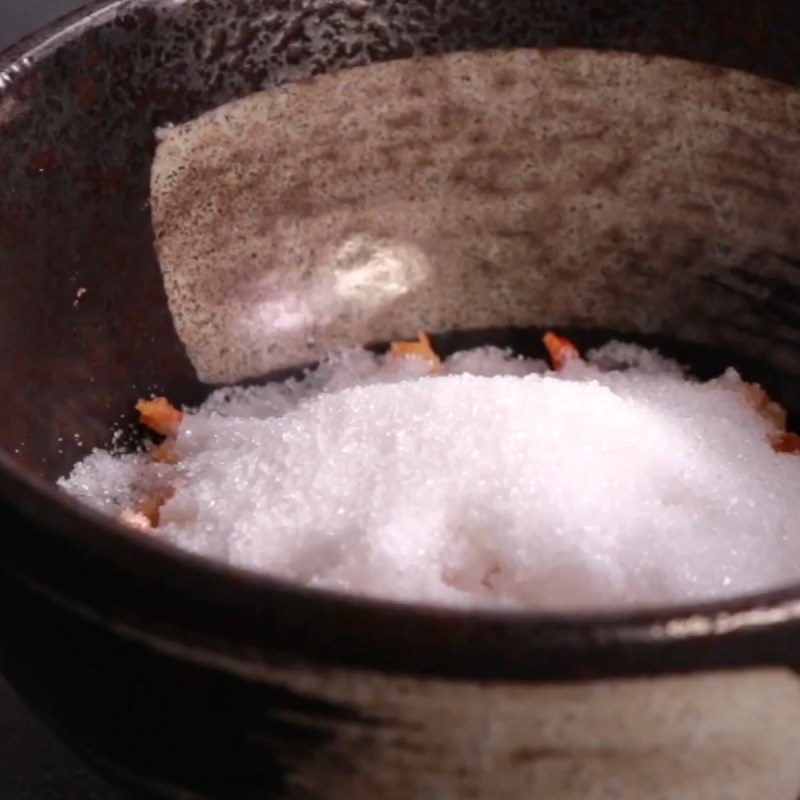 Bước 1 Làm muối tôm khô Mì trộn bò viên muối ớt