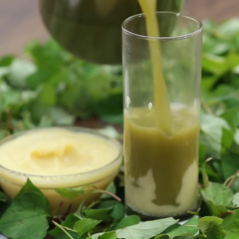 Bước 4 Làm sinh tố diếp cá Sinh tố diếp cá đậu xanh