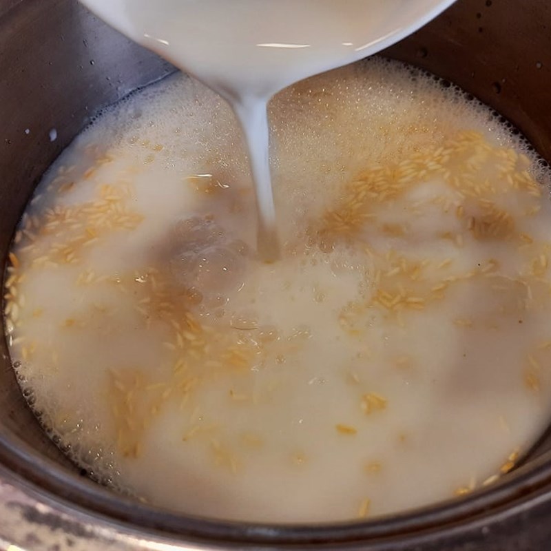 Bước 3 Nấu sữa gạo Sữa gạo rang Hàn Quốc