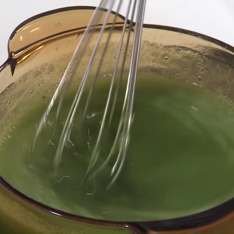 Bước 2 Nấu thạch trà sữa matcha Trà sữa gạo rang thạch matcha