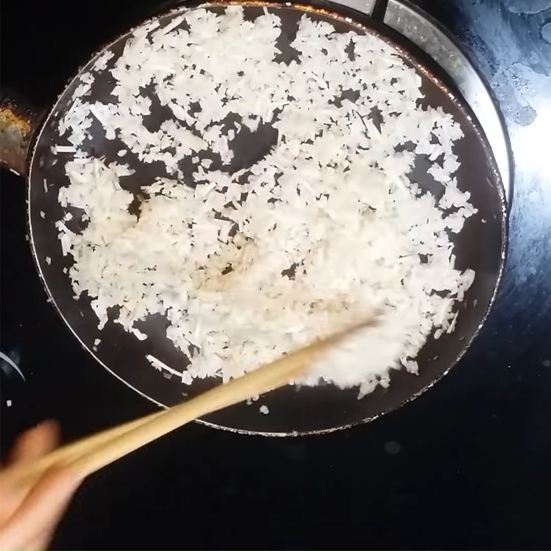 Bước 3 Sên dừa Bánh xèo ngọt