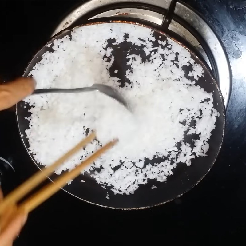 Bước 3 Sên dừa Bánh xèo ngọt