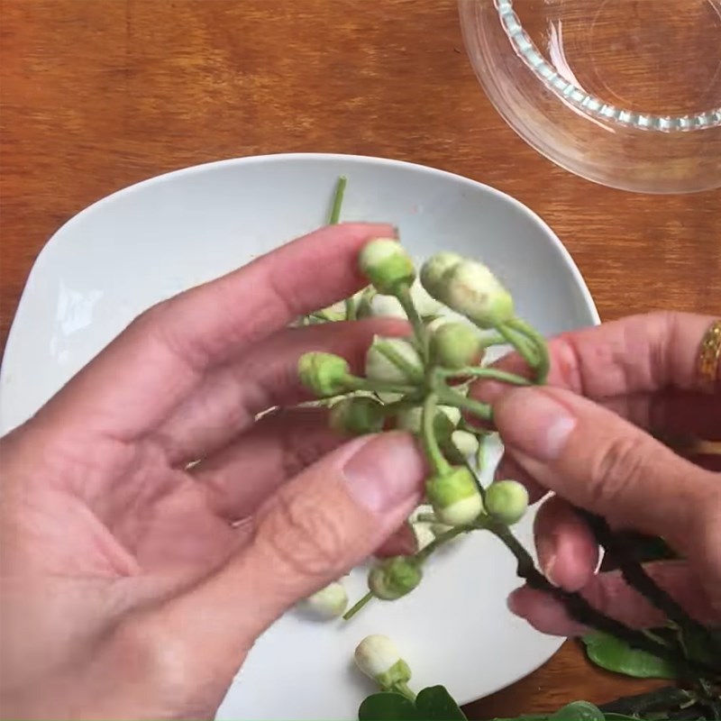 Bước 1 Sơ chế hoa bưởi Tinh dầu hoa bưởi