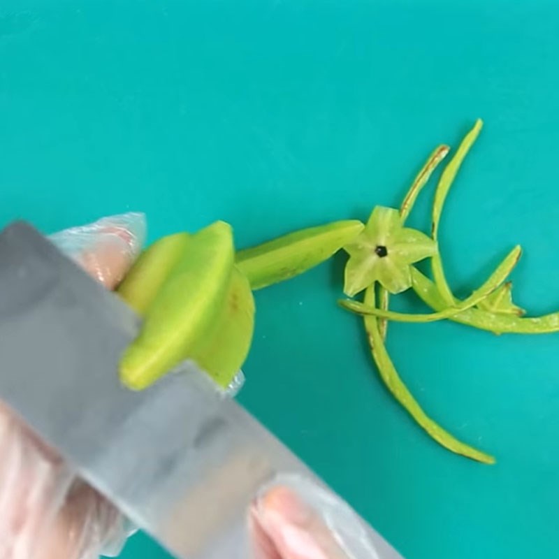 Bước 1 Sơ chế khế Khế dầm xí muội