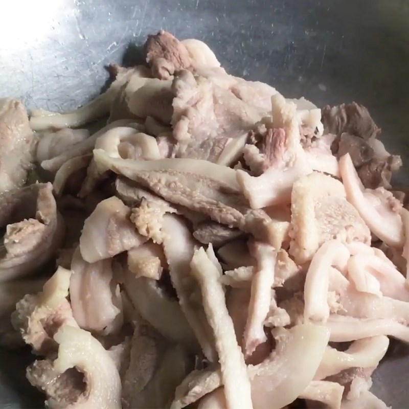 Bước 1 Sơ chế và chiên mỡ Bánh tóp mỡ khô