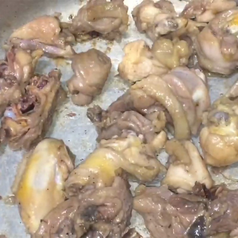 Bước 3 Nấu thịt gà với măng khô Gà nấu măng khô