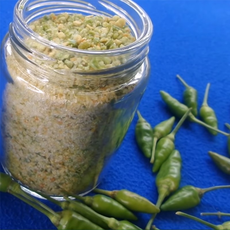 Bước 4 Thành phẩm Muối tôm ớt xanh