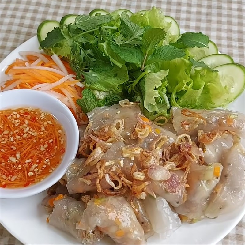 Bước 4 Thành phẩm Bánh tráng hấp rau củ