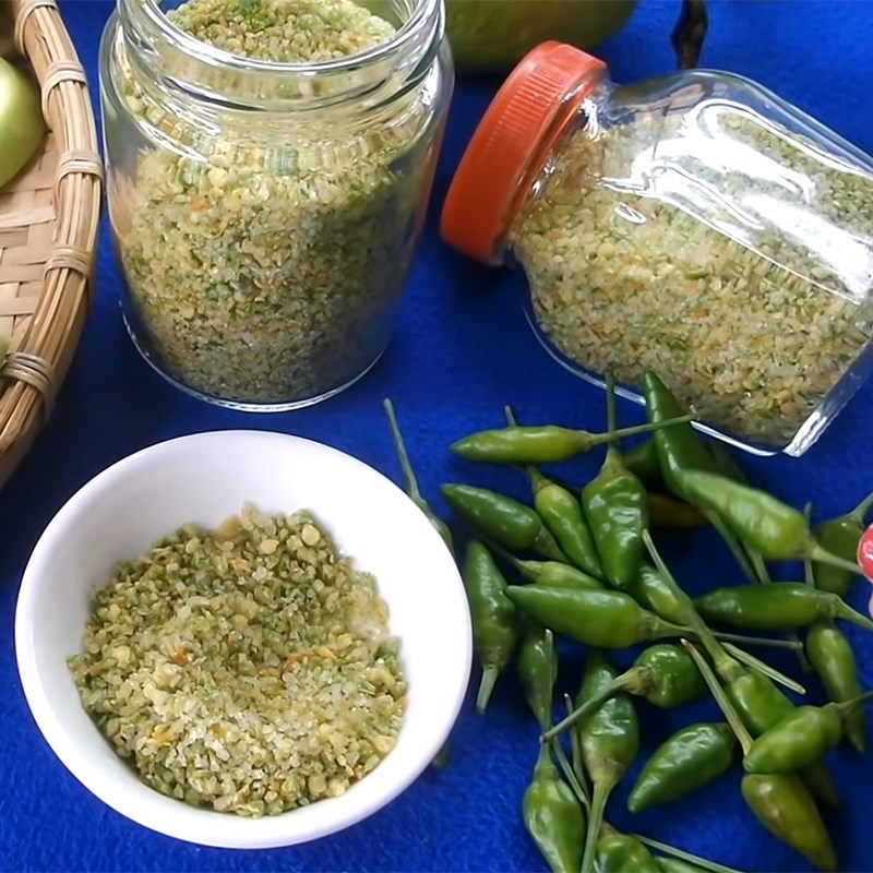 Bước 4 Thành phẩm Muối tôm ớt xanh