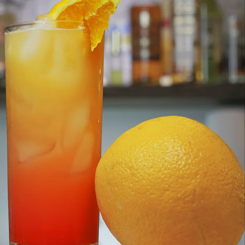 Bước 3 Thành phẩm Cocktail Tequila Sunrise