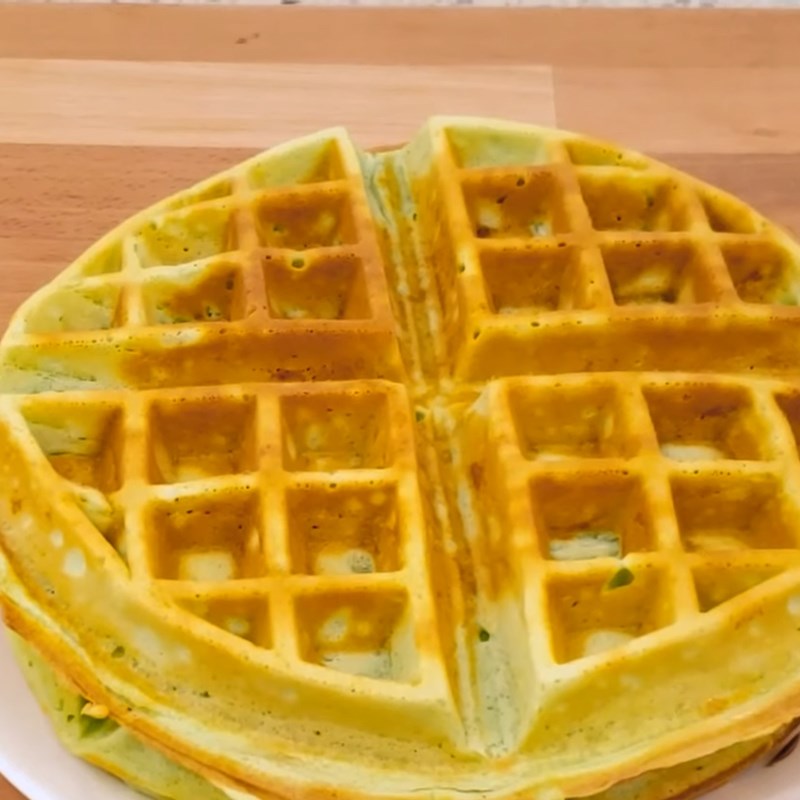 Bước 5 Thành phẩm Bánh kẹp - waffle sầu riêng lá dứa
