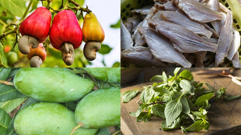 Nguyên liệu Gỏi trái điều cá khô