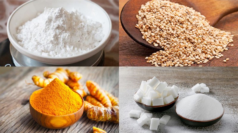 Nguyên liệu món ăn bánh xèo ngọt