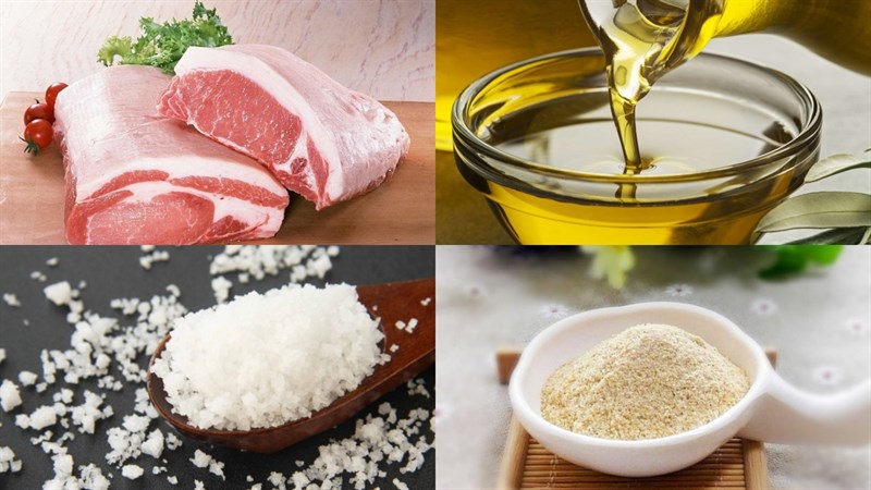 Nguyên liệu món ăn bánh tóp mỡ khô