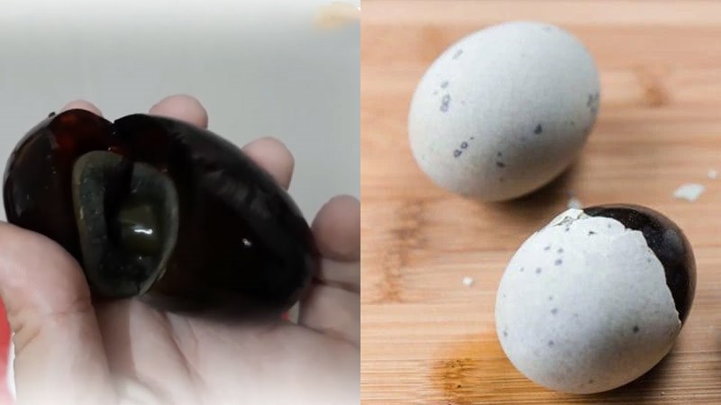 Phân biệt trứng bắc thảo ngâm hoá chất và trứng an toàn