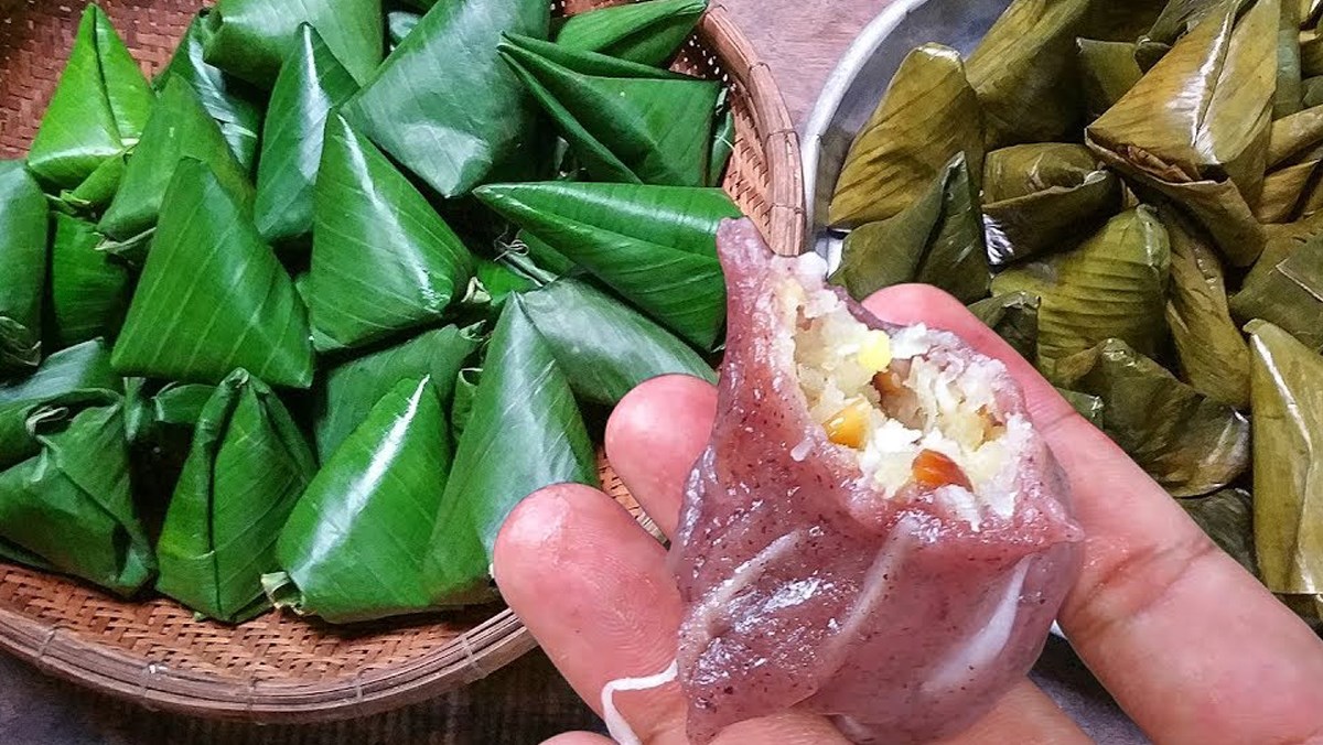 Bánh ít nếp than nhân dừa sầu riêng