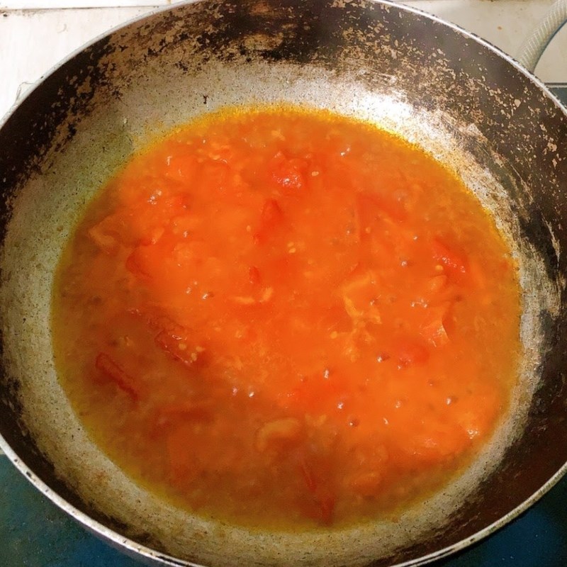 Bước 2 Làm đậu hũ sốt cà chua Đậu hũ sốt cà chua chay
