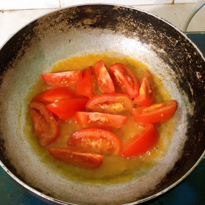 Bước 2 Làm đậu hũ sốt cà chua Đậu hũ sốt cà chua chay