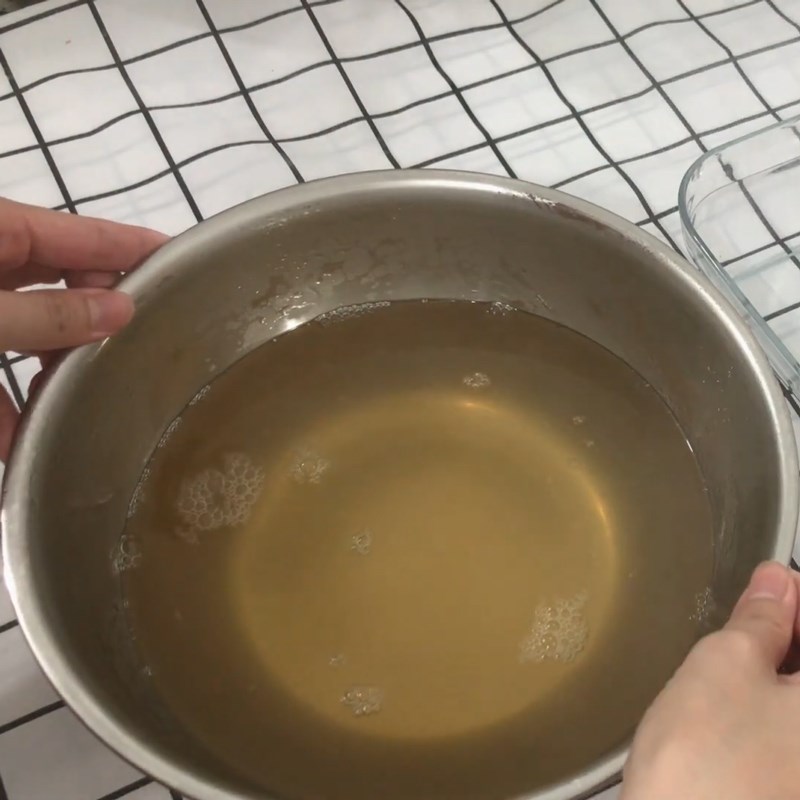 Bước 1 Nấu rau câu Rau câu nước cốt dừa cà phê