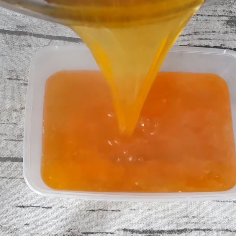 Bước 3 Nấu thạch đào Trà thạch đào