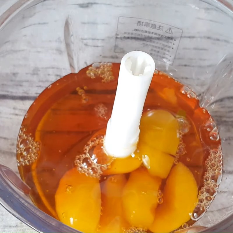 Bước 3 Nấu thạch đào Trà thạch đào