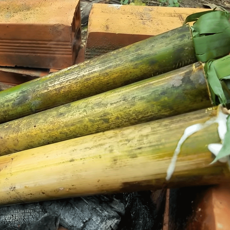 Bước 4 Nướng thịt gà Gà nướng ống tre