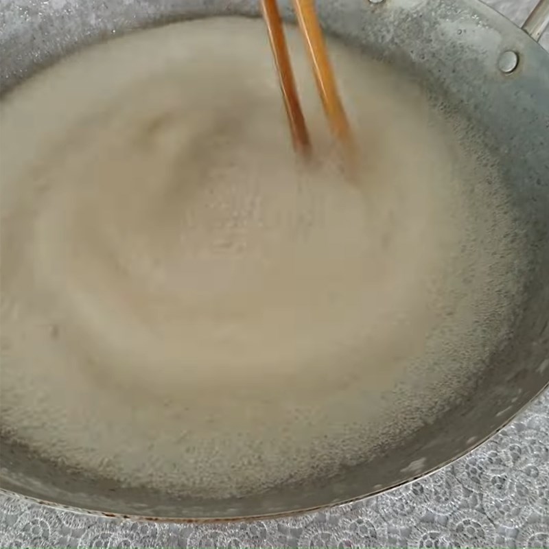 Bước 1 Sên chảy đường với nước cốt dừa Bánh in cốt dừa nhân dừa