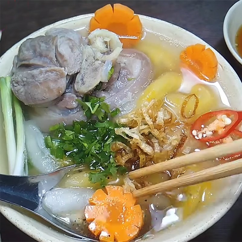 Bước 7 Thành phẩm Bánh canh khoai mì xắt