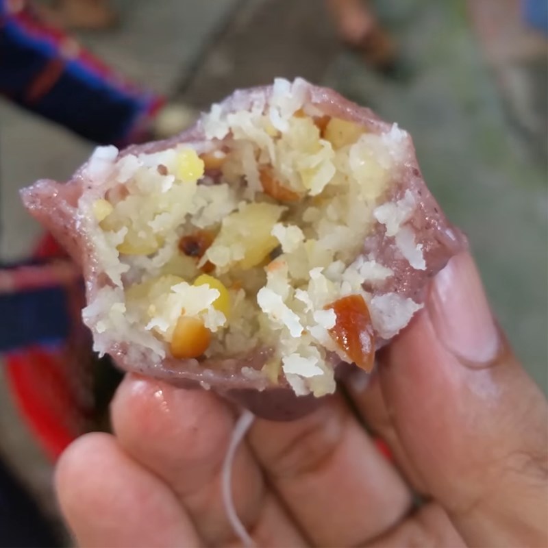 Bước 8 Thành phẩm Bánh ít nếp than nhân dừa sầu riêng
