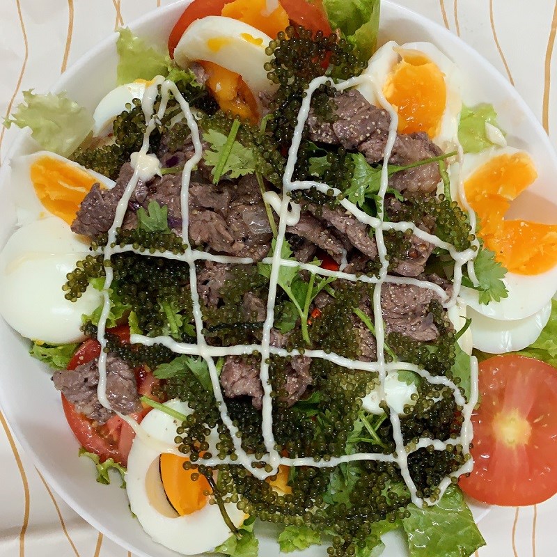 Bước 5 Thành phẩm Salad rong nho thịt bò