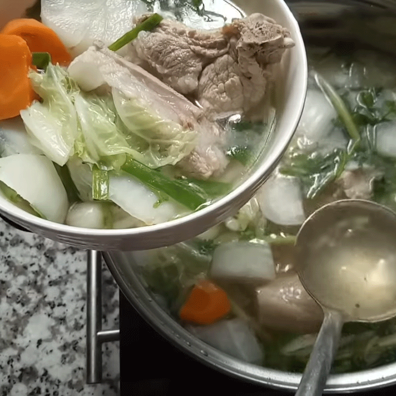 Bước 4 Thành phẩm Bánh canh sườn heo