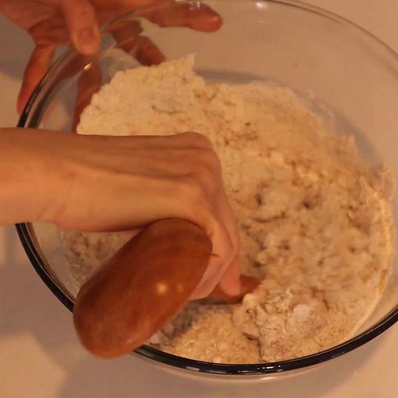 Bước 2 Trộn bột yến mạch Bánh mì yến mạch nguyên cám