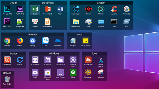 TOP 6 phần mềm sắp xếp icon trên desktop miễn phí, tốt nhất hiện nay