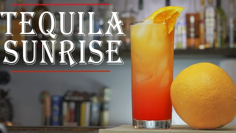 Cocktail tequila sunrise 