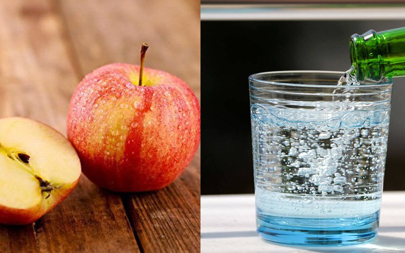 Sử dụng thức uống có gas để ngâm táo