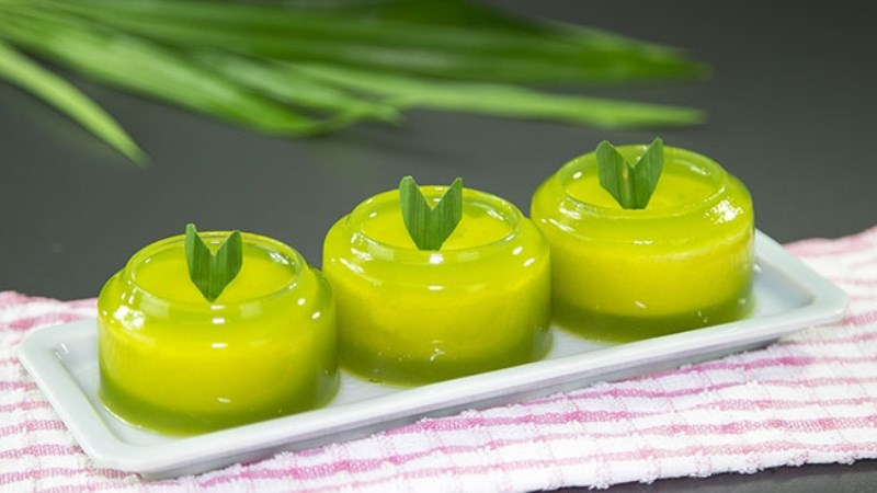 Lá dứa làm cho thạch