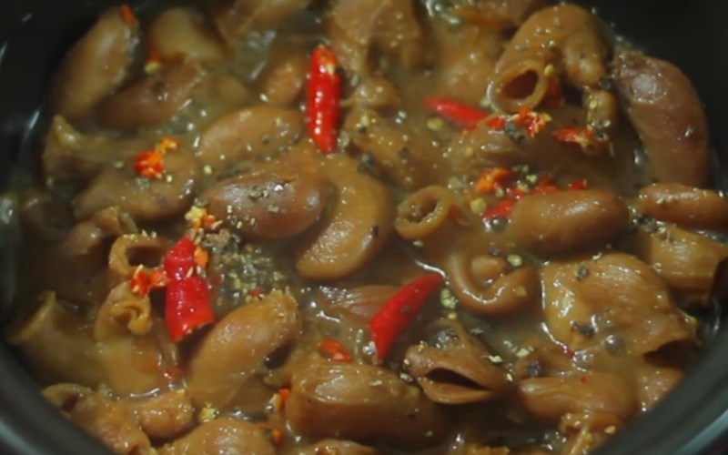 Bao tử cá basa kho tiêu