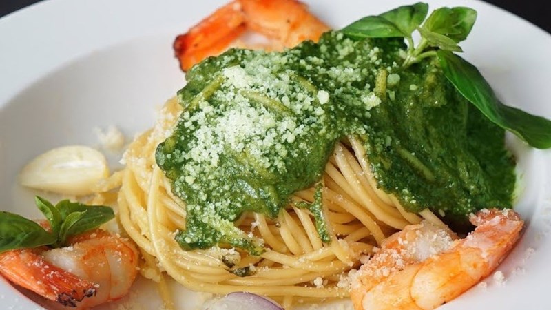 Mì Ý sốt pesto