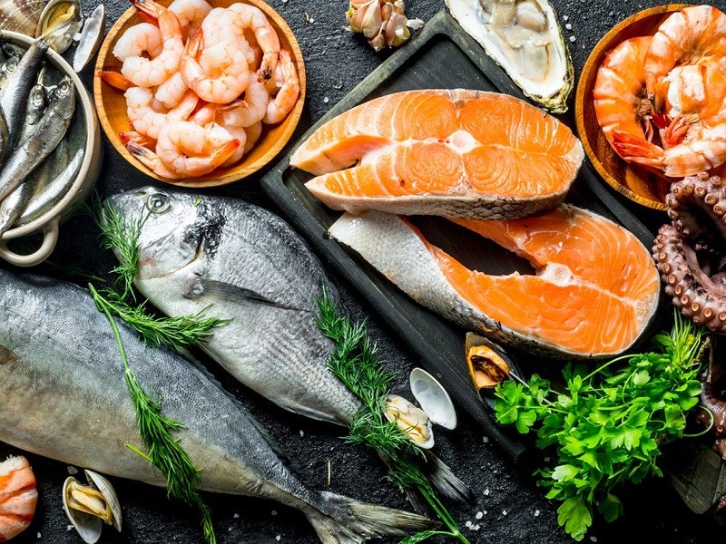 Các loại thịt và hải sản