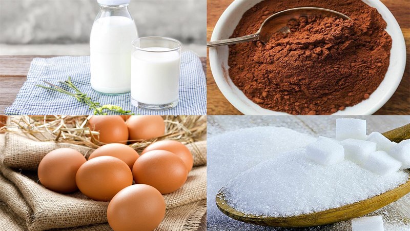 Nguyên liệu làm milo bọt biển