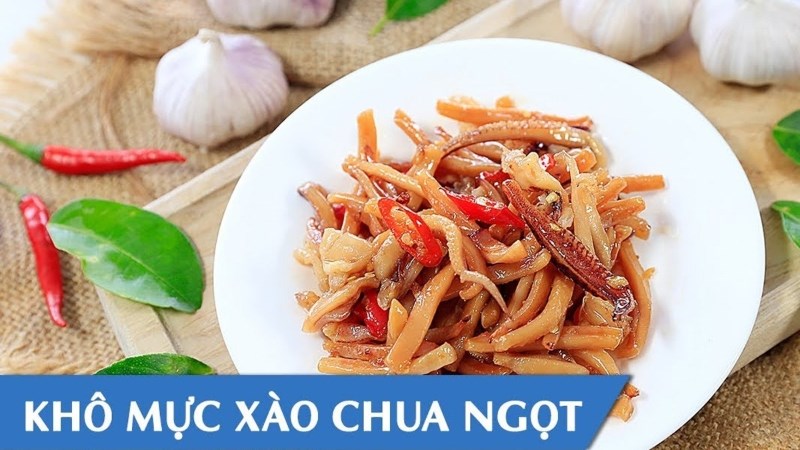 Mực khô xào chua ngọt