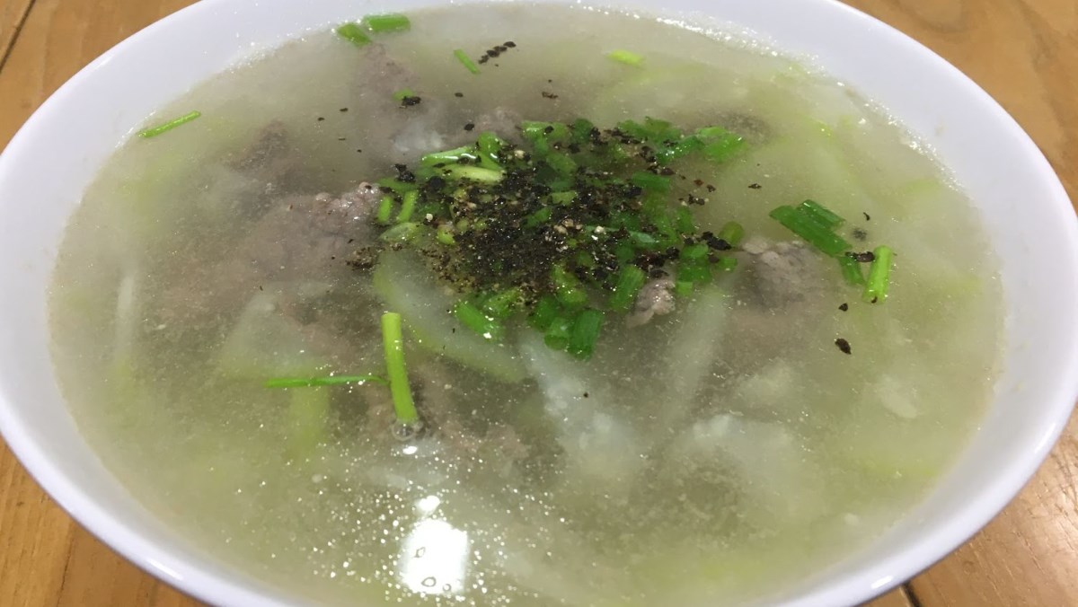 Canh bầu thịt bò