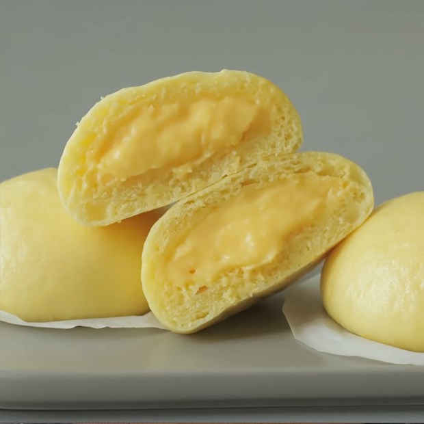 Cách làm bánh bao nhân custard chuối mềm mịn, thơm béo ngọt ngào