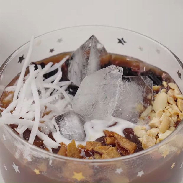 trà đậu đỏ sương sáo bột báng