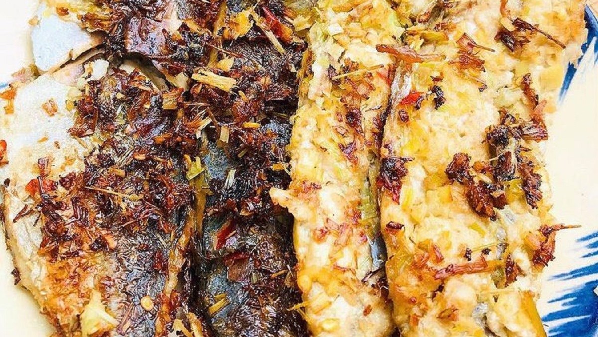 Cá lồ ồ nướng sả ớt