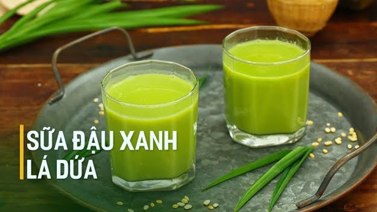 Sữa đậu xanh lá dứa